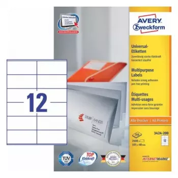 Itseliimautuva tarra suorakaide AVERY 3424-200