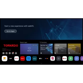 TORNADO 65US4301X | 65” 4K kehyksetön WebOS Smart TV ääniohjaimella