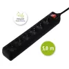 Hama 137266 pistorasialista 6 AC-lähtöä sisäkäyttöön musta