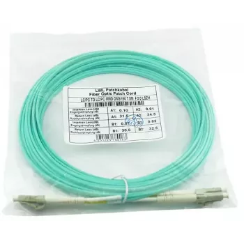 Kuitukaapeli BlueOptics AJ833A 0,5 m LC OM3 aqua