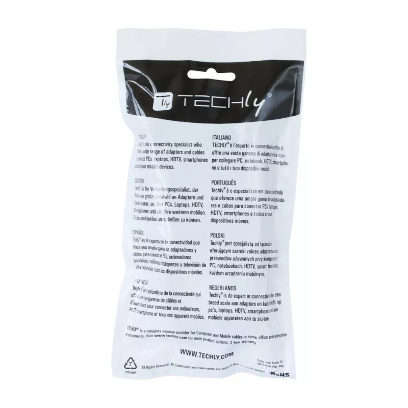 Techly 0,5 m High-Speed-HDMI-kaapeli Ethernetillä A/A M/M musta ICOC HDMI-4-005