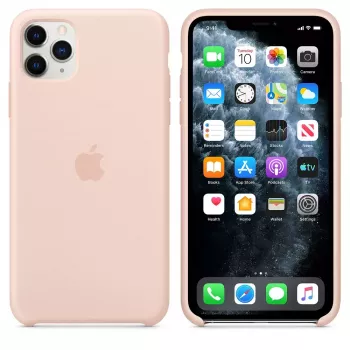 Suojakotelo Apple iPhone 11 Pro Max silikonikuori Pink Sand