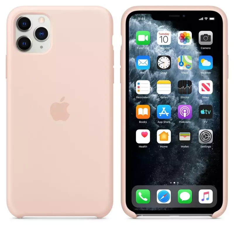 Suojakotelo Apple iPhone 11 Pro Max silikonikuori Pink Sand