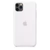 Silikonikuori Apple iPhone 11 Pro Max - silikoni, valkoinen, sopii 6,5 tuuman näytölle