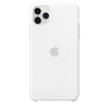 Silikonikuori Apple iPhone 11 Pro Max - silikoni, valkoinen, sopii 6,5 tuuman näytölle