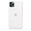 Silikonikuori Apple iPhone 11 Pro Max - silikoni, valkoinen, sopii 6,5 tuuman näytölle
