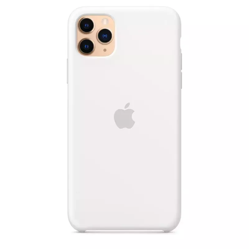 Silikonikuori Apple iPhone 11 Pro Max - silikoni, valkoinen, sopii 6,5 tuuman näytölle