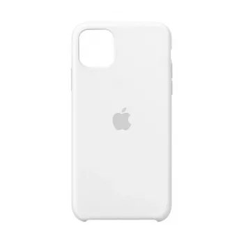 Silikonikuori Apple iPhone 11 Pro Max - silikoni, valkoinen, sopii 6,5 tuuman näytölle