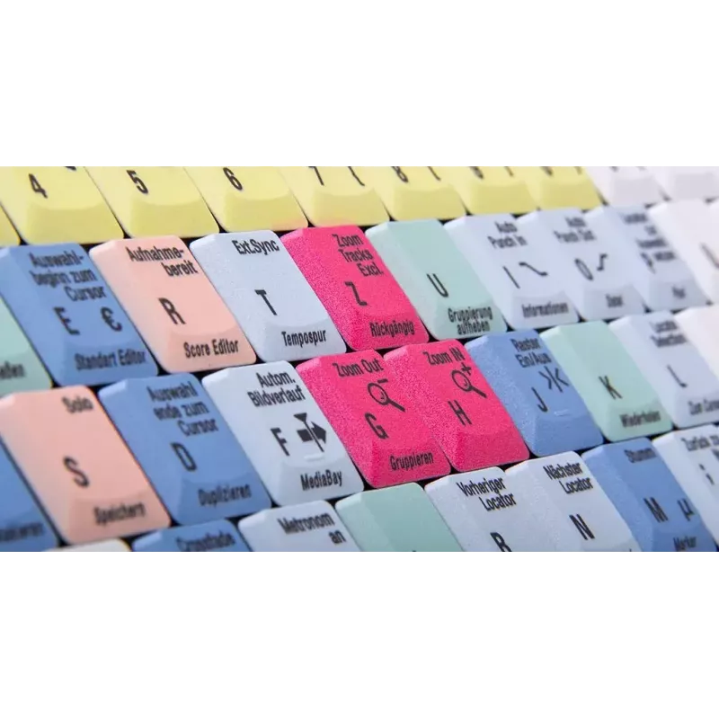 Näppäimistö Logickeyboard LKB-CBASE-AJPU-DE Office USB QWERTZ saksa monivärinen