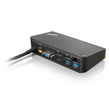 Lenovo 40A40090DK kannettavan telakointiasema/porttireplikaattori johdollinen USB 3.2 Gen 1 (3.1 Gen 1) Type-A musta