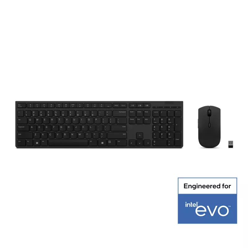 Lenovo 4X31K03931 näppäimistö hiiri sisältyy RF langaton + Bluetooth US englanti musta