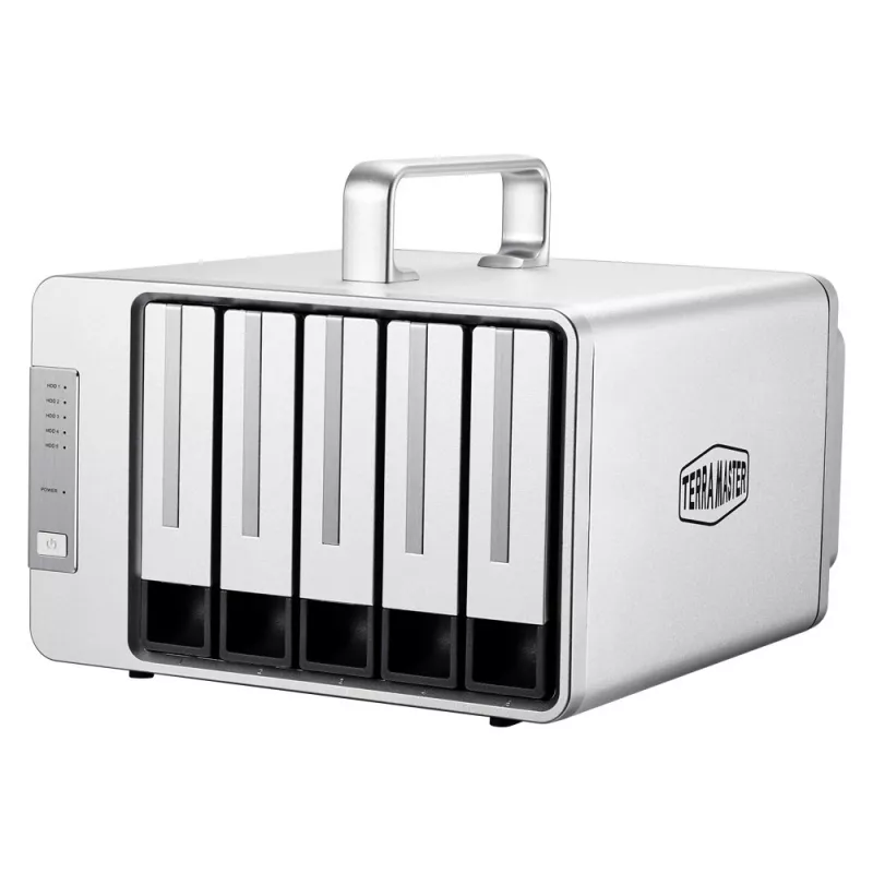 TerraMaster D5 Thunderbolt 3 -kiintolevyjärjestelmä 0 TB työpöytä harmaa