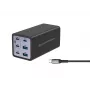 Conceptronic 6-porttinen 200W GaN USB PD -laturi USB-C-latauskaapelilla, USB-C x 4, USB-A x 2, QC 3.0, PD 3.1, PPS