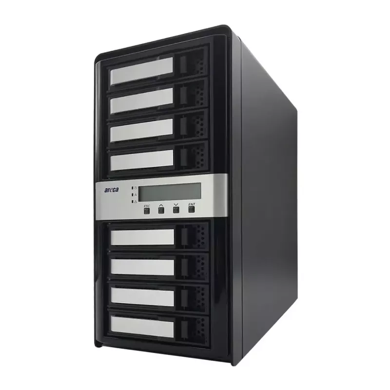 Torni-NAS Areca ARC-8050T3U-8 tallennuspalvelin ROC 2GB DDR3 musta
