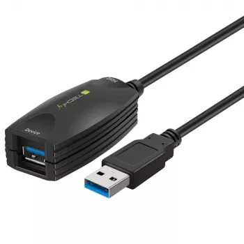 Techly SuperSpeed USB3.0 aktiivinen jatkokaapeli 5m musta ICUR3050