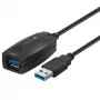 Techly SuperSpeed USB3.0 aktiivinen jatkokaapeli 5m musta ICUR3050