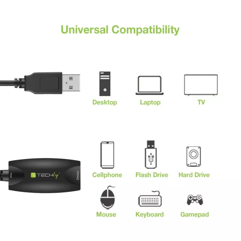 Techly SuperSpeed USB3.0 aktiivinen jatkokaapeli 5m musta ICUR3050