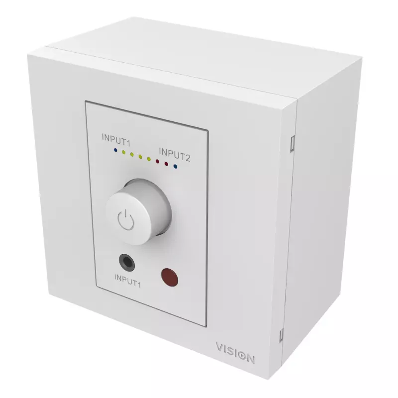 Äänenvahvistin Vision TC3-AMP 2.0 kanavaa kotikäyttöön valkoinen