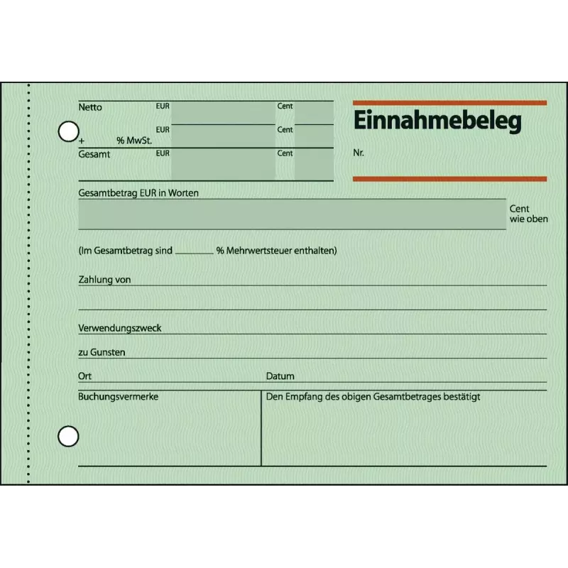 Liikelomake Sigel EB615 vihreä A6 50 arkkia