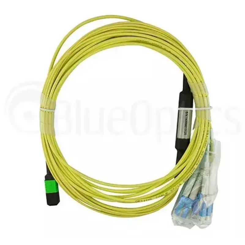 MPO-4xLC yksimuotopatchkaapeli BlueOptics CBL-MPO12-4LC-SMF-2M 2 m G.657.A1