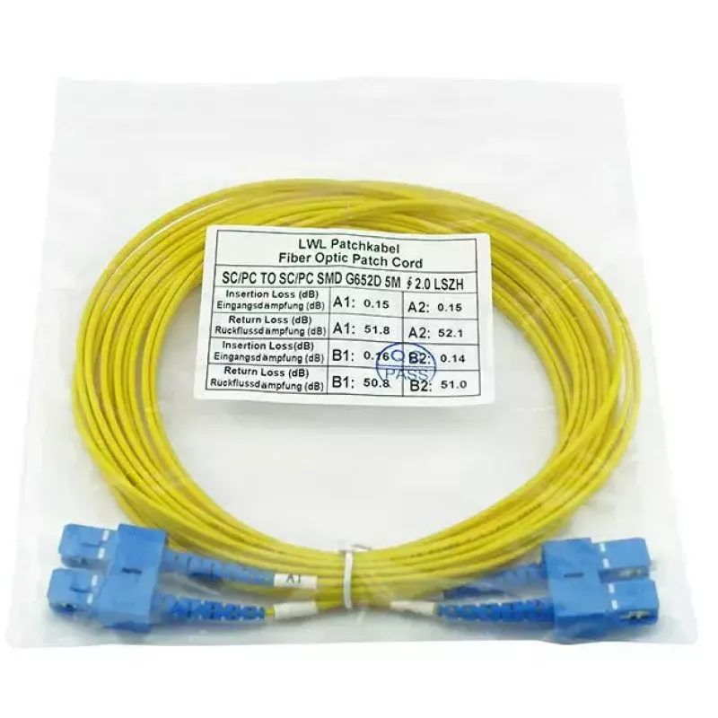 BlueOptics SFP3232BU1MK InfiniBand-kuituvalokaapeli 1 m SC keltainen
