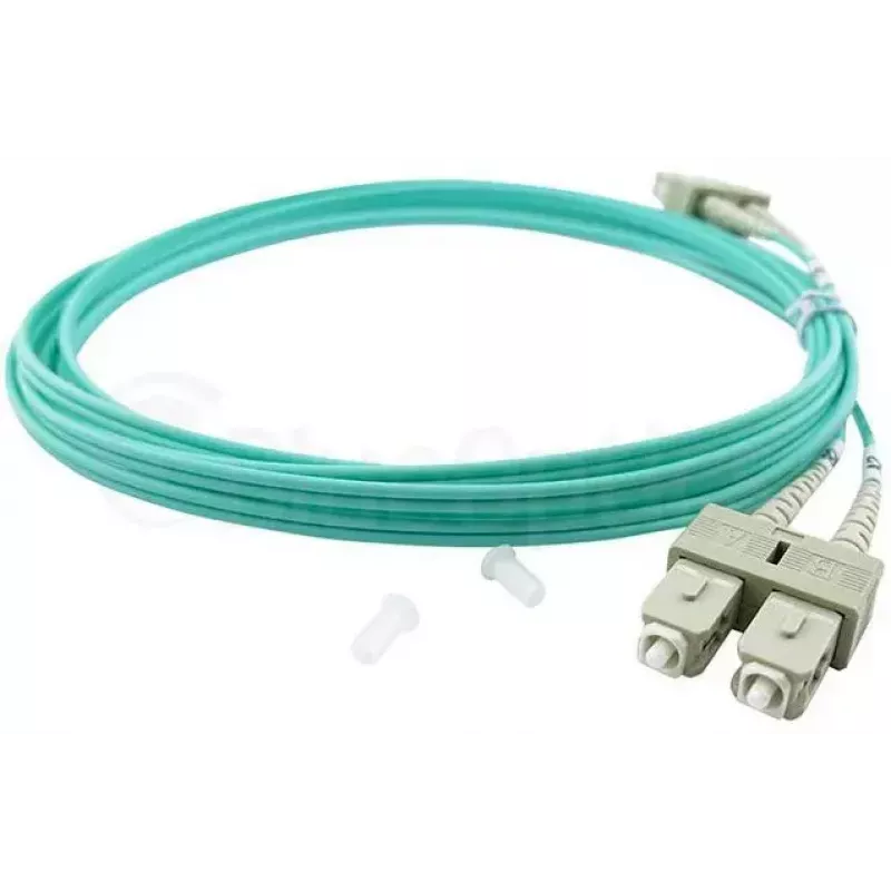 BlueOptics LC-SC monimuoto OM3 duplex-valokuitupatchkaapeli, LC-UPC/SC-UPC, 1 m, beige (Corning 055702K512000001M -yhteensopiva)