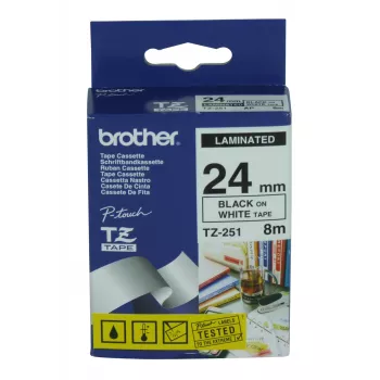 Merkintänauha Brother TZ-251 musta 8 m 2,4 cm