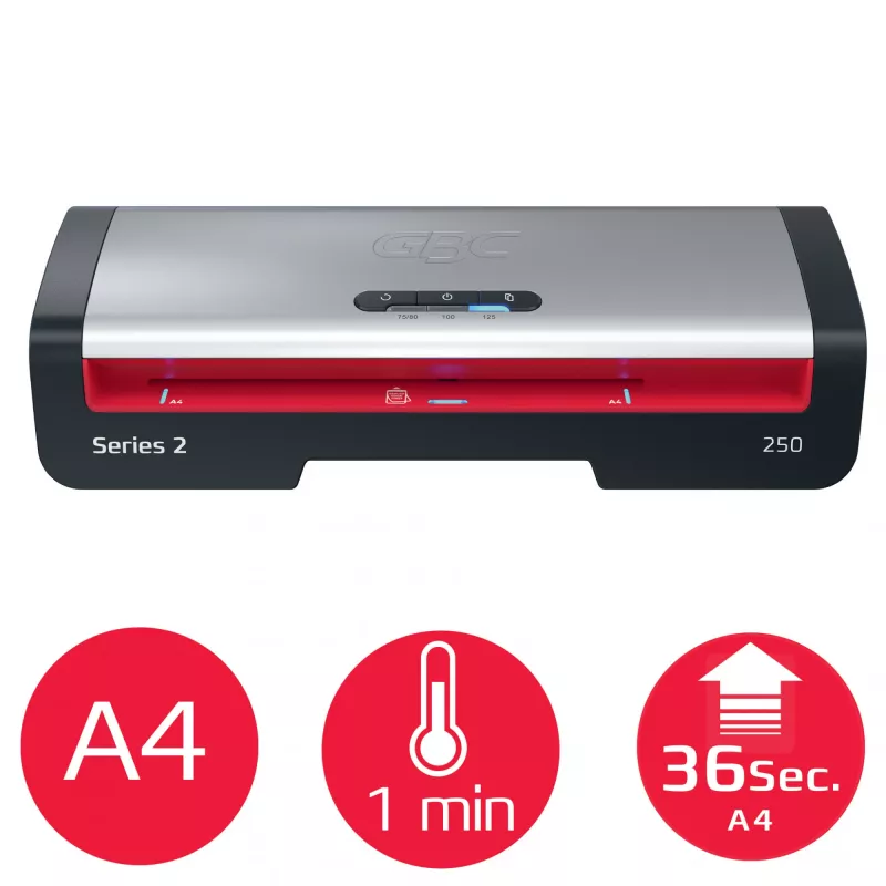 GBC 250 Office A4 laminointilaite, 24 cm, kuumalaminointilaite, 500 mm/min, 0,5 mm, A4, 100 µm