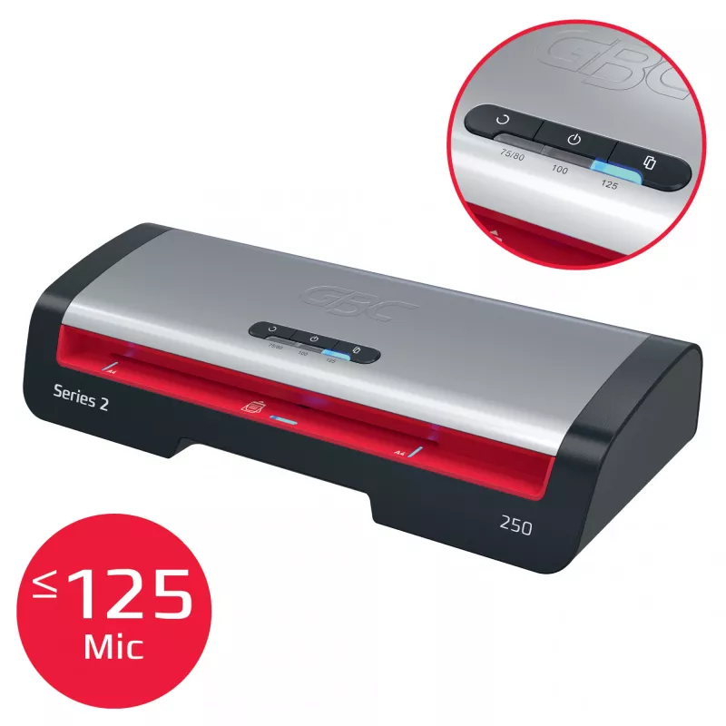GBC 250 Office A4 laminointilaite, 24 cm, kuumalaminointilaite, 500 mm/min, 0,5 mm, A4, 100 µm
