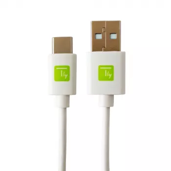 Techly ICOC MUSB20-CMAM10TW USB-kaapeli USB 2.0 1 m USB A USB C valkoinen