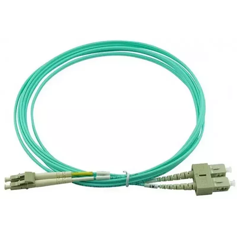 BlueOptics LC-SC multimode OM3 duplex valokuitu-patch-kaapeli, LC-UPC/SC-UPC, 2 m, beige (Corning 055702K512000002M -yhteensopiva)