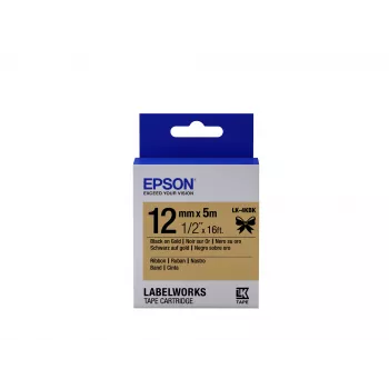 Epson tarratulostimen kasetti Satin Ribbon LK-4KBK musta/kulta 12mm (5m)