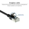 ACT musta 2 metriä LSZH U/FTP CAT6A datacenter ohut patch-kaapeli snagless RJ45-liittimillä