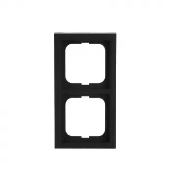 Kehys Busch-Jaeger 1722-885K, ruuviton, termoplasti, musta, 80×151 mm, 11 mm paksu