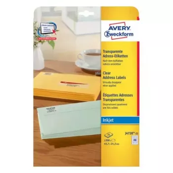 Itseliimautuvat tarrat Avery J4720-25 pyöristetty suorakaide
