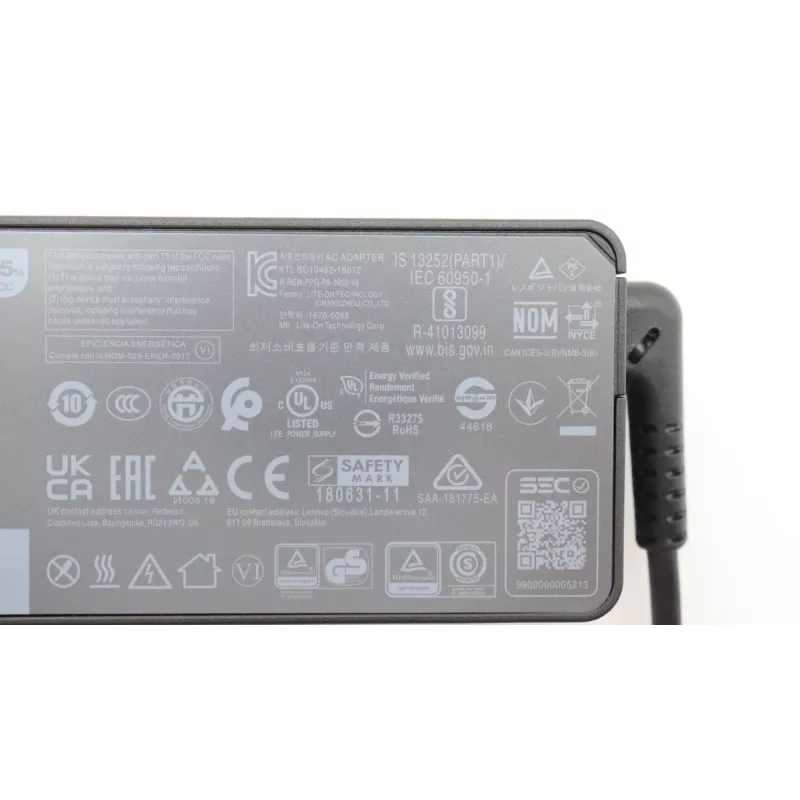 Lenovo 5A10W86252 virtalähde sisäkäyttöön 65 W musta