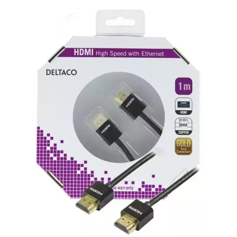 HDMI-kaapeli Deltaco HDMI-1091 1 m