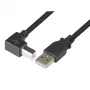 Techly USB 2.0 -kaapeli A-uros / B-uros kulma 3 m ICOC U-AB-30-ANG