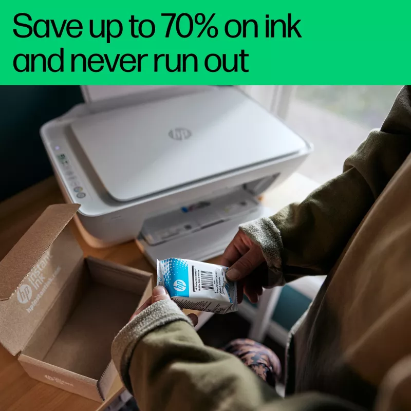 HP DeskJet 2821e langaton monitoimiväritulostin, Instant Ink; kopiokone, skanneri