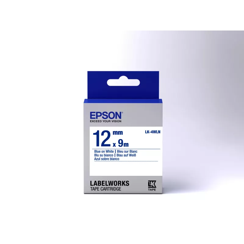 Epson tarrakasetti Standard LK-4WLN sininen/valkoinen 12mm (9m)