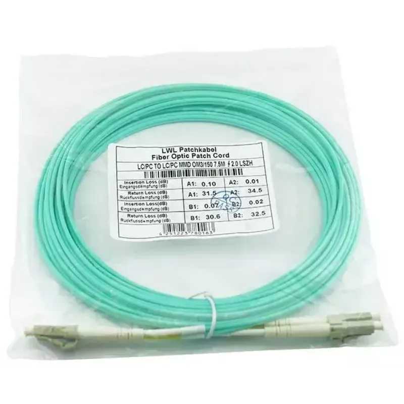 BlueOptics 050502T512000002M LC-LC multimode OM3 duplex valokuitu-patch-kaapeli, LC-UPC, 2 m, beige