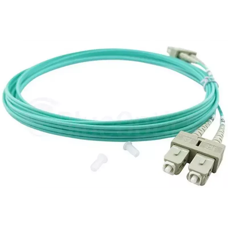 BlueOptics LC-SC multimode OM3 duplex valokuitu-patch-kaapeli, LC-UPC/SC-UPC, 5 m, beige (Corning 055702K512000005M -yhteensopiva)
