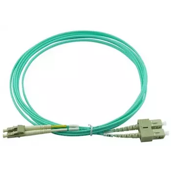 BlueOptics LC-SC multimode OM3 duplex valokuitu-patch-kaapeli, LC-UPC/SC-UPC, 5 m, beige (Corning 055702K512000005M -yhteensopiva)