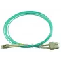 BlueOptics LC-SC multimode OM3 duplex valokuitu-patch-kaapeli, LC-UPC/SC-UPC, 5 m, beige (Corning 055702K512000005M -yhteensopiva)