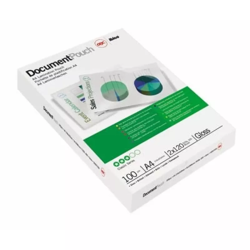 GBC laminointikalvo A4 80 mikronia, kiiltävä, läpinäkyvä, A4, 0,08 mm, 100 kpl