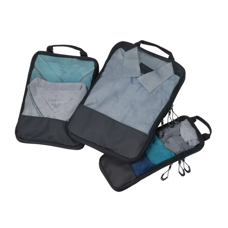 TROIKA Black Packing Cubes pakkauskuutiot-puristuspussisarja, BBL56/BK