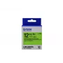 Epson tarranauha fluoresoiva LK-4GBF musta/vihreä 12 mm (9 m)
