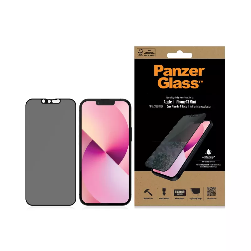 PanzerGlass näytönsuoja Apple iPhone 13 Mini reunasta reunaan naarmuuntumaton ja iskunkestävä