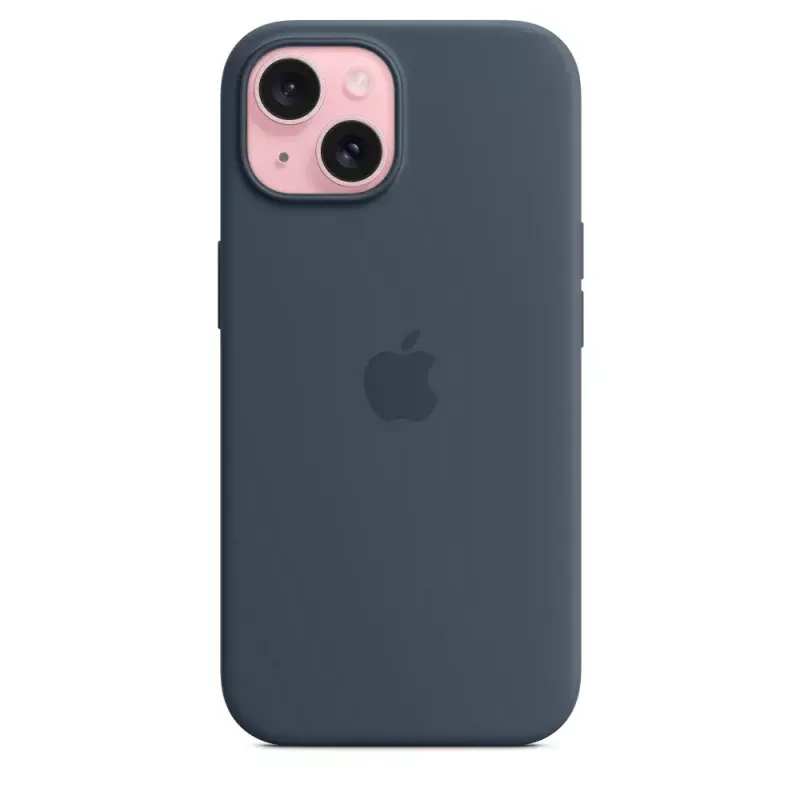 Silikonikotelo Apple iPhone 15 MagSafe Storm Blue