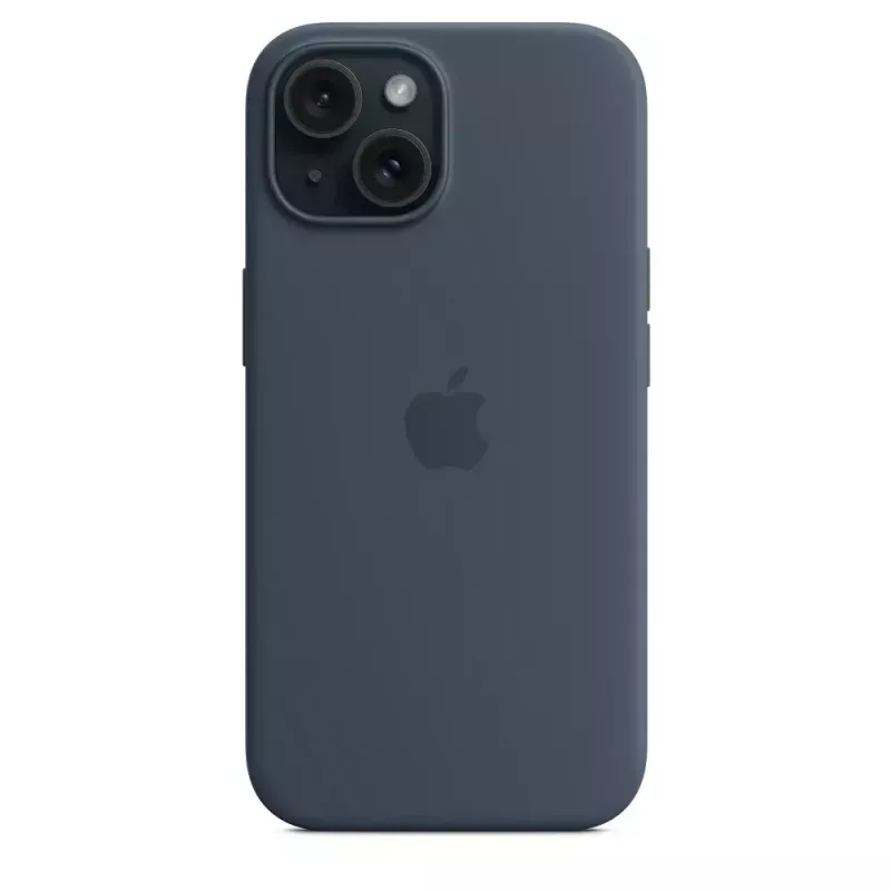 Silikonikotelo Apple iPhone 15 MagSafe Storm Blue